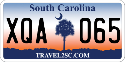 SC license plate XQA065