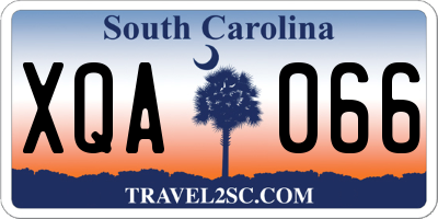 SC license plate XQA066