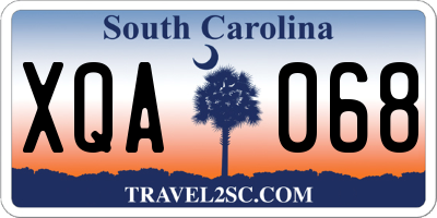SC license plate XQA068