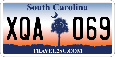 SC license plate XQA069