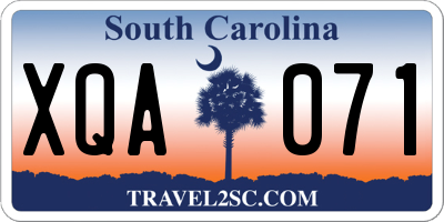 SC license plate XQA071