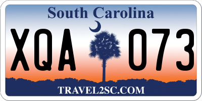 SC license plate XQA073