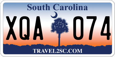 SC license plate XQA074