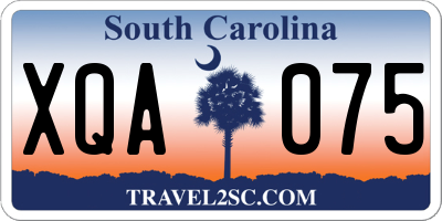 SC license plate XQA075