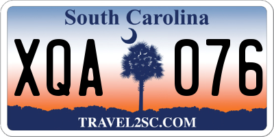 SC license plate XQA076