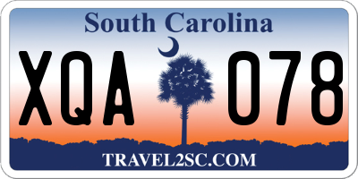 SC license plate XQA078