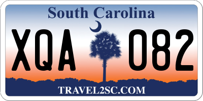 SC license plate XQA082