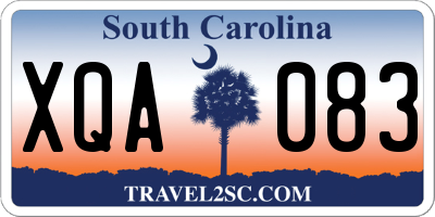 SC license plate XQA083