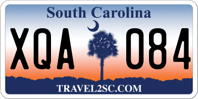 SC license plate XQA084