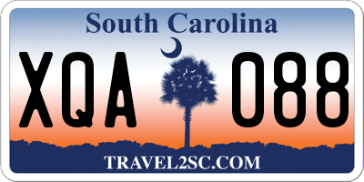 SC license plate XQA088