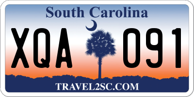 SC license plate XQA091