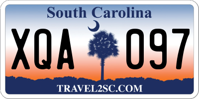 SC license plate XQA097