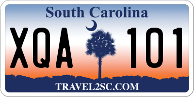 SC license plate XQA101