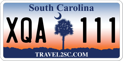 SC license plate XQA111