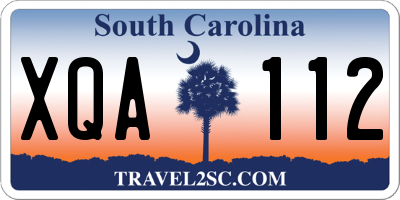SC license plate XQA112