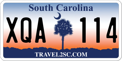SC license plate XQA114