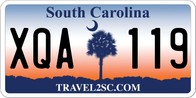 SC license plate XQA119