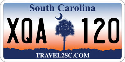 SC license plate XQA120
