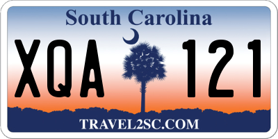 SC license plate XQA121