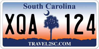 SC license plate XQA124