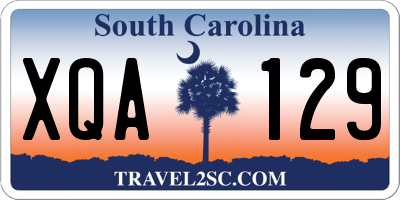 SC license plate XQA129
