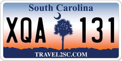 SC license plate XQA131