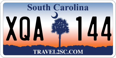 SC license plate XQA144