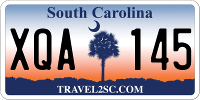SC license plate XQA145