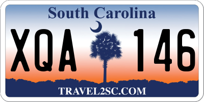 SC license plate XQA146