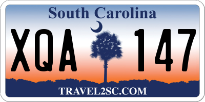 SC license plate XQA147