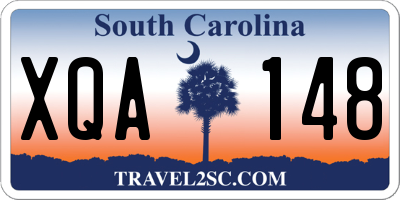 SC license plate XQA148