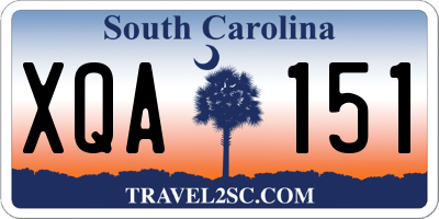 SC license plate XQA151