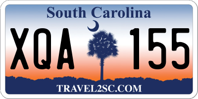 SC license plate XQA155