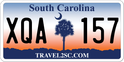 SC license plate XQA157