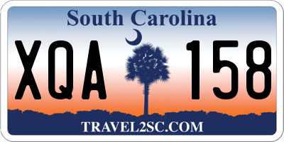 SC license plate XQA158