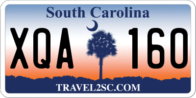 SC license plate XQA160