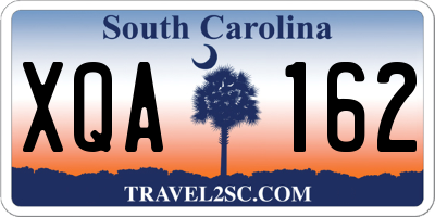 SC license plate XQA162