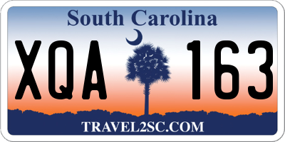 SC license plate XQA163
