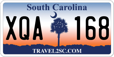 SC license plate XQA168