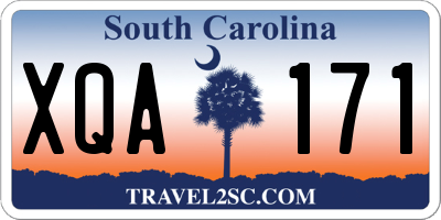 SC license plate XQA171