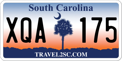 SC license plate XQA175
