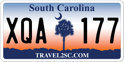 SC license plate XQA177