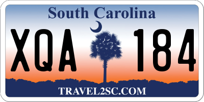 SC license plate XQA184