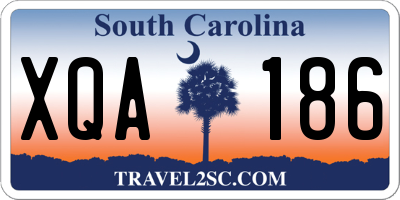 SC license plate XQA186