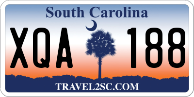 SC license plate XQA188