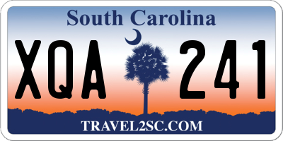 SC license plate XQA241