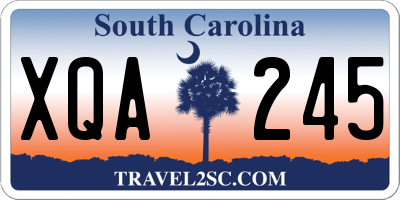 SC license plate XQA245
