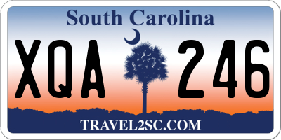 SC license plate XQA246