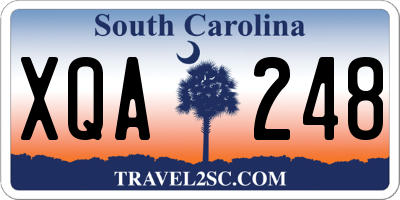 SC license plate XQA248
