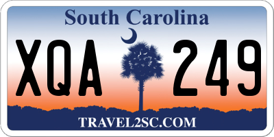 SC license plate XQA249